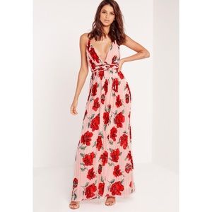 Strappy Plunge Maxi Dress